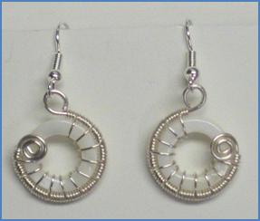 Snail Trail Spiral Earrings