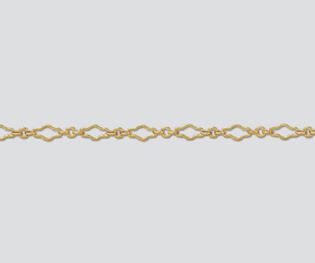 Gold Filled Krinkle Long & Short Chain 6.8x3.2mm - 10 Feet