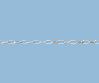 Sterling Silver Flat Drawn Cable Chain 6x2.5mm  - 10 Feet