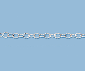 Sterling Silver Oval Cable Chain 4.7x3.6mm - 10 Feet
