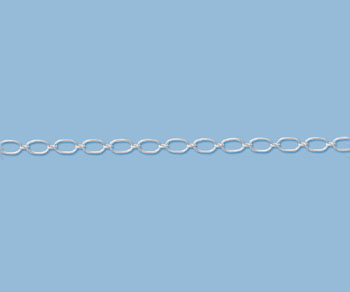 Sterling Silver Oval Long & Short Chain 5.4x2.4mm - 10 Feet