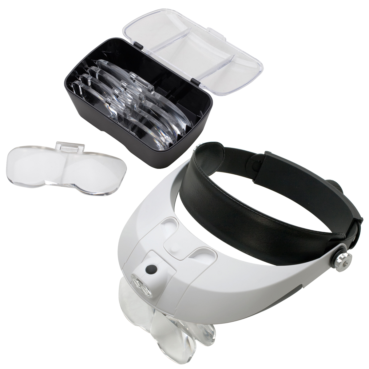 Adjustable Headband Magnifier with Light: Wire Jewelry