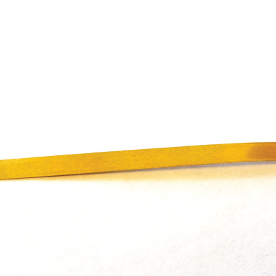 5 feet of 26-gauge red brass bezel wire, ideal for framing stones in jewelry.