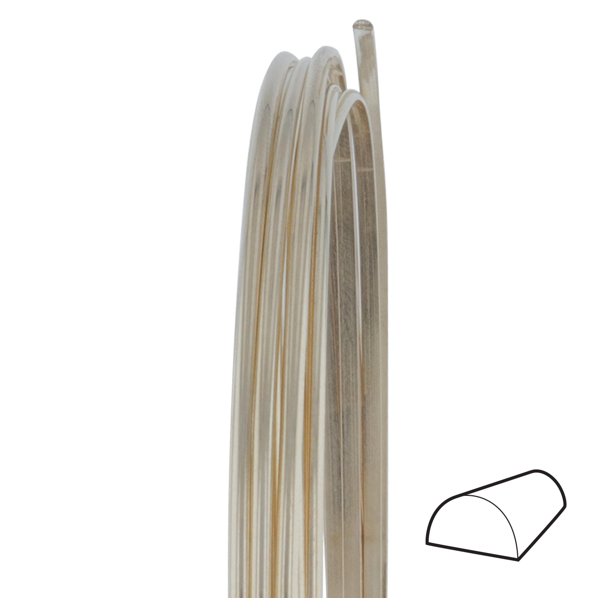 18 Gauge Half Round Half Hard 14/20 Gold Filled Wire Wire Jewelry