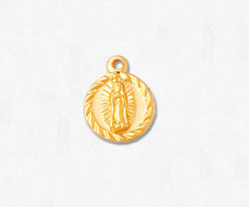 Gold Filled Charm Virgin Guadalupe 8.5mm - Pack of 1