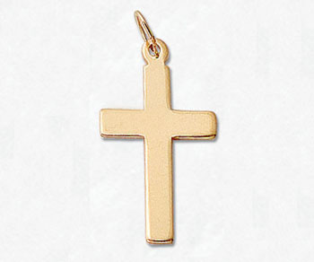 Gold Filled Charm Cross 12x18mm w/ Ring - Pack of 1