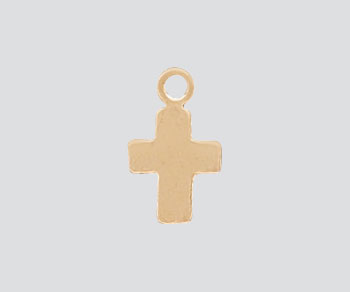 Gold Filled Charm Cross 5x4.5mm - Pack of 1