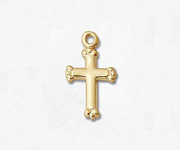 Gold Filled Charm Cross 8.5x11mm - Pack of 1