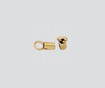 Gold Filled Bright End Caps 1mm - Pack of 2