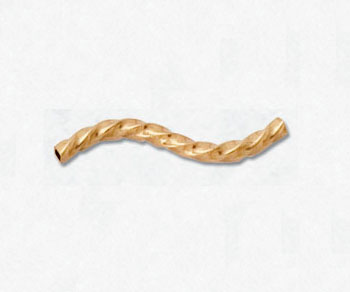 Gold Filled S Tube Twisted 1.5x20mm - Pack of 2