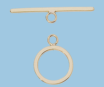 Gold Filled Toggle Clasp Flat 14.5mm - Pack of 1