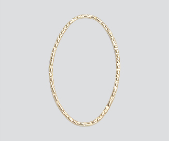 Gold Filled Link Textured Oval Closed 17x27mm - Pack of 1