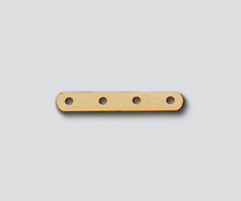 Gold Filled 4mm - 4 Hole Spacer Bar - Pack of 6