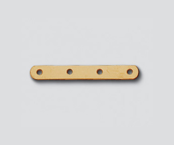 Gold Filled 5mm - 4 Hole Spacer Bar - Pack of 6