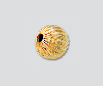 4mm Gold-Filled Round Corrugated Bead