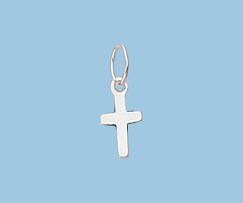 Sterling Silver   Charm  Cross   5x9mm - Pack of 1