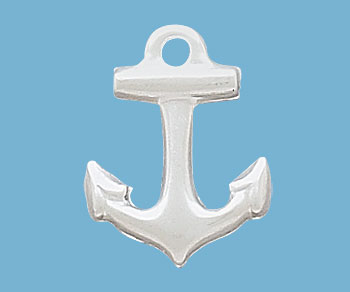 Sterling Silver Charm Anchor 9x8.5mm - Pack of 1