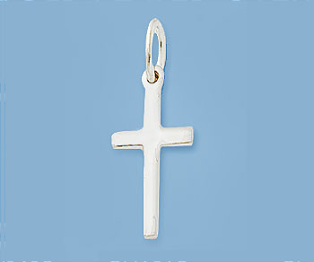 Sterling Silver Charm Cross 10x19mm - Pack of 1