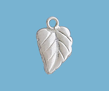 Sterling Silver Charm Leaf 8.5x6mm - Pack of 1