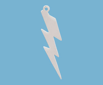 Sterling Silver Charm Lightning Bolt 28x7mm - Pack of 1