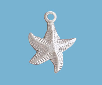 Sterling Silver Charm Starfish 9.5mm - Pack of 1