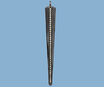 Sterling Silver Charm w/ Pave Diamonds Spike 50mm - Pack of 1