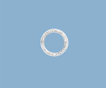 Sterling Silver Laser Cut Jump Ring Closed 7.25mm - Pack of 6