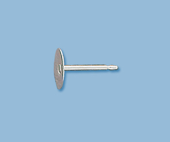 Sterling Silver Flat Pin Pad 6mm - Pack of 2