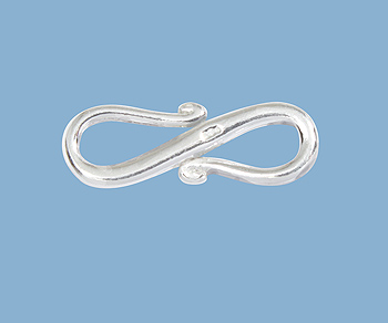 Sterling Silver S Hook Clasp 17mm  - Pack of 1