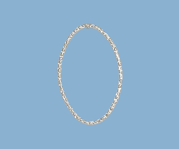 Sterling Silver Link Textured Oval Closed 17x27mm - Pack of 1
