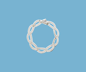 Sterling Silver Flat Braided Link Closed Approx. 7mm - Pack of 1
