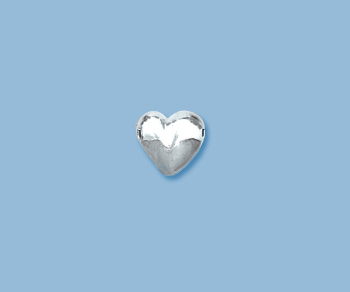 Sterling Silver Bead Heart 5mm - Pack of 1