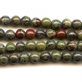 Dragon Blood Jasper 6mm Round Beads - 8 Inch Strand