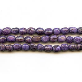Purple Crazy Lace Agate 8x10mm  Nugget Beads - 8 Inch Strand