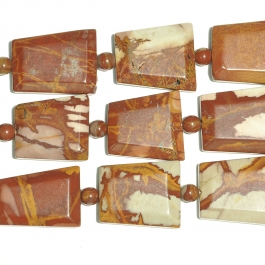 Noreena Jasper 18x25 Faceted Trapezoid Beads - 8 Inch Strand