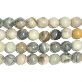 Picasso Jasper 8mm Round Beads - 8 Inch Strand