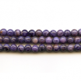 Purple Crazy Lace Agate 6mm Round Beads - 8 Inch Strand