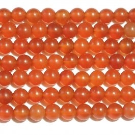 Matte Carnelian 4mm Round Beads - 8 Inch Strand