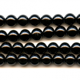 Onyx 8mm Round Beads - 8 Inch Strand