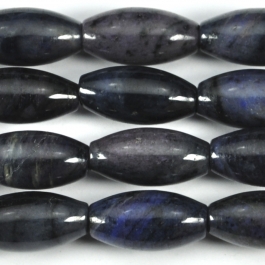 Purple Dumortierite 8x16 Rice Bead 8 Inch Strand