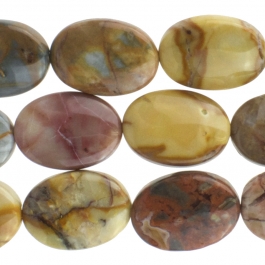 Venus Jasper 10x14mm Oval 8 inch Strand