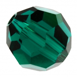 6mm Emerald 5000 Round Swarovski Crystal Beads - Pack of 10