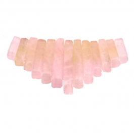 13 Piece Rose Quartz Collar Set - Pack of 1