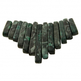 13 Piece Malachite Dyed Jasper Collar Set - Pack of 1