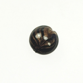 Art Nouveau Lentil Black, Size 18mm