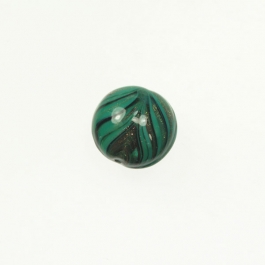 Art Nouveau Lentil Teal, Size 18mm