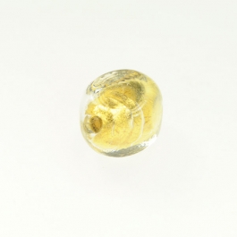Foil Nugget Crystal/Yellow Gold, Size 16mm