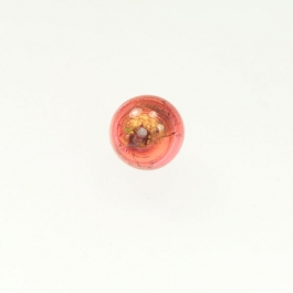 10mm Foil Round Rubino/Yellow Gold, Size 10mm