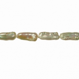 29x8mm - 23x10mm Freshwater Stick Pearls Drilled End to End - 16 Inch Strand