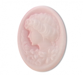 40x30mm Victorian Woman Rose Cateye Cameo - Pack of 1